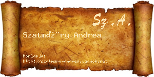 Szatmáry Andrea névjegykártya