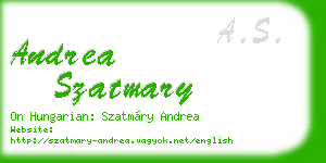 andrea szatmary business card