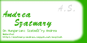 andrea szatmary business card